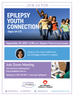 Epilepsy Youth Connection Flyer 2021
